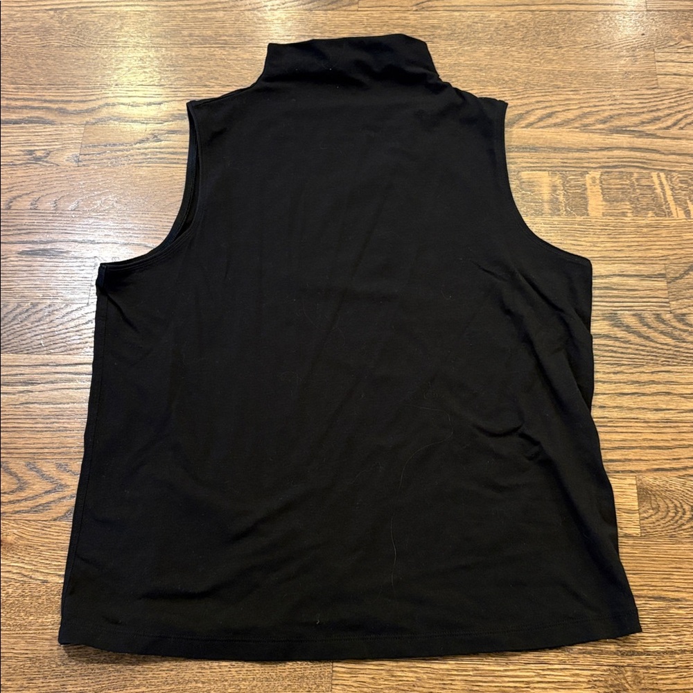 Athleta Black Sleeveless Mock Neck Tank Top